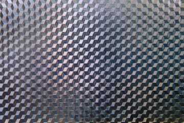 metal background with rectangular forms.