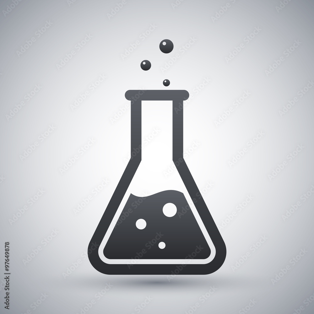Wall mural vector lab flask icon
