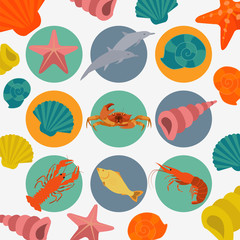 Sea animals icon