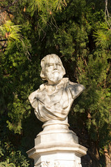 Doctor Franz Tappeiner - Merano Italy / Detail of the marble bust of the Doctor Franz Tappeiner...