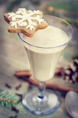 Christmas cocktail - traditional eggnog