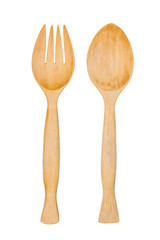 Wooden fork and spoon