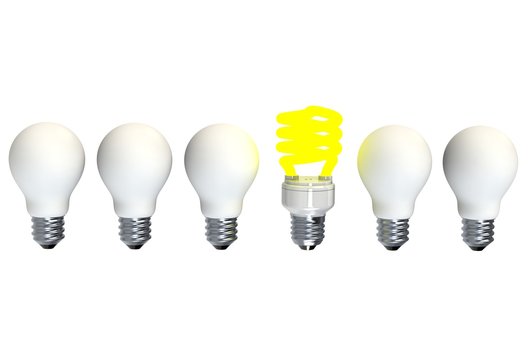 Inspiration concept illuminated light bulb metaphor for good idea