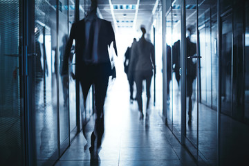 Business people in corridor