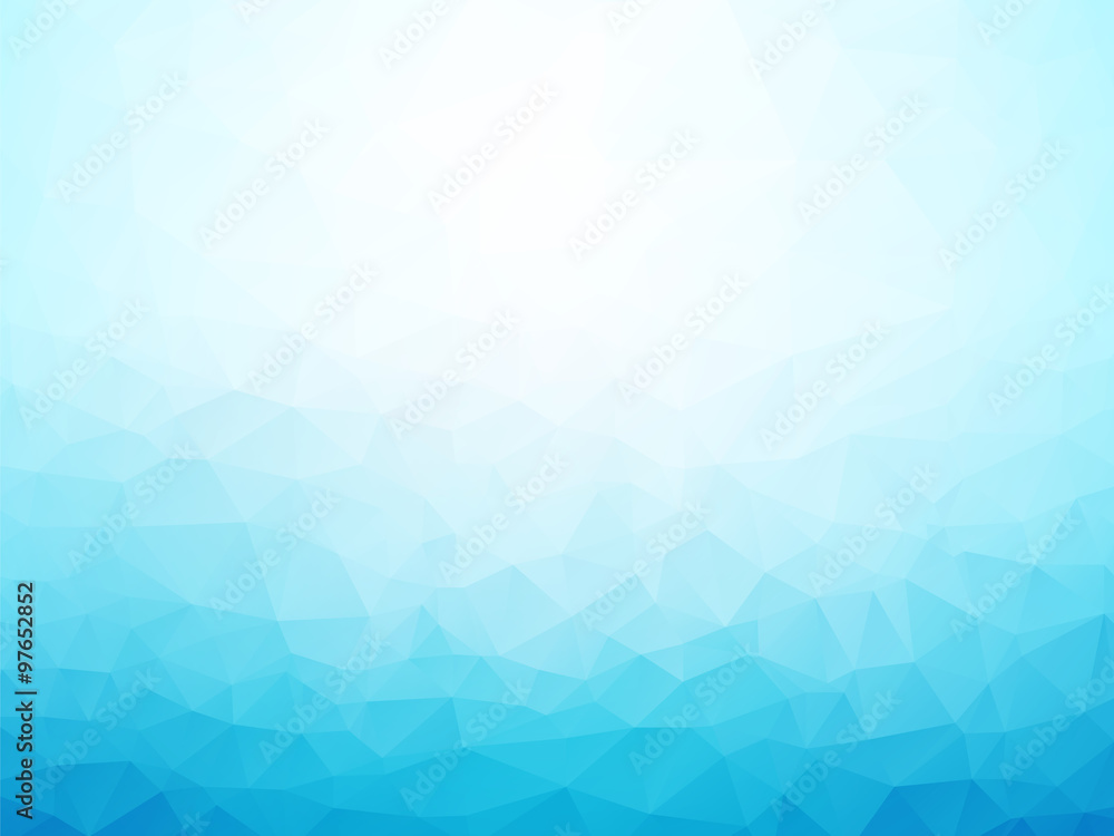 Poster light blue winter background low poly