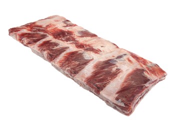 Beef Meat. Raw Black Angus Marbled Beef Ribs Isolated