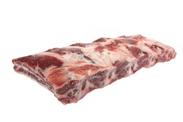 Beef Meat. Raw Black Angus Marbled Beef Ribs Isolated
