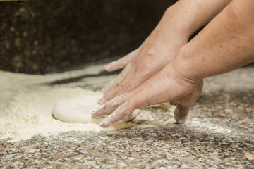 Italian pizza production