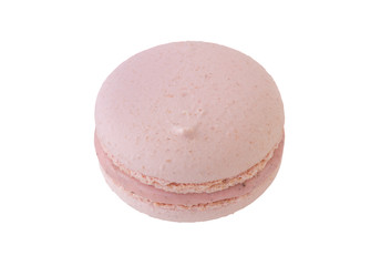 Pink Macaroon isolated on white