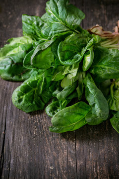 Bunch of fresh spinach