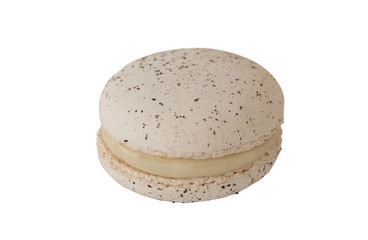 Cream Macaroon isolated on white