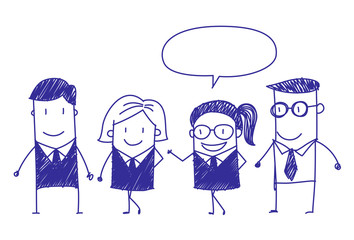 pen strokes businessman