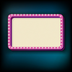 Night retro background with lights