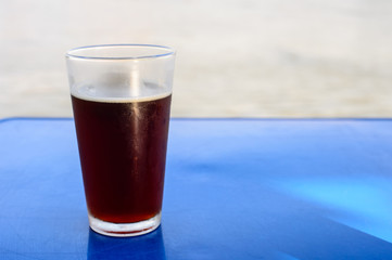 Craft beer in the glass