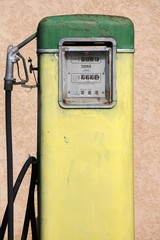 Old and vintage gas pump in France