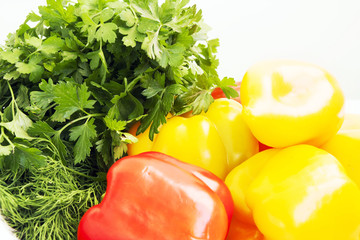 peppers, parsley and dill