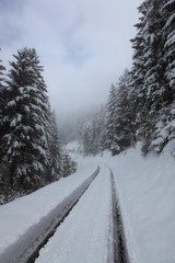 Winter landscape in Swiss Alps. Switzerland,   ski resort