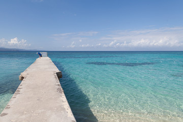 Breakwater at Doctor's Cave Beach, Montego Bay, Jamaica