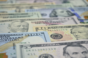 Dollar bank note money for background