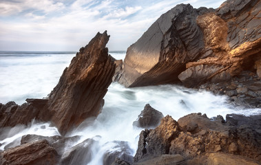 Sharp edges on a isolated beach