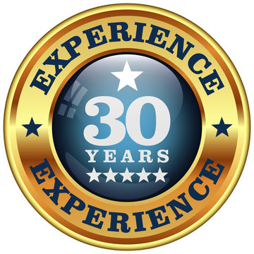 30 Years Experience Rosette