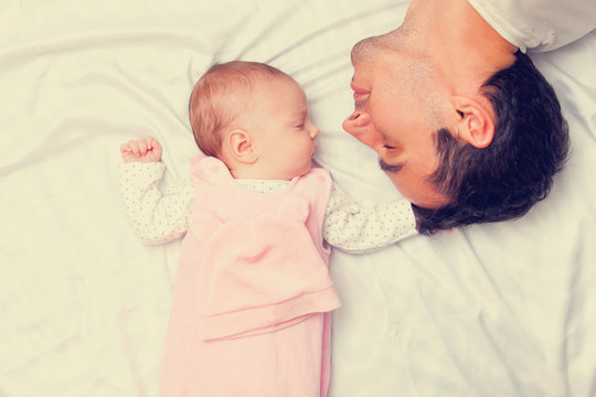 Father and little baby