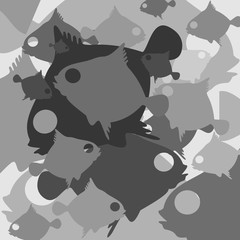 Fish seamless vector background