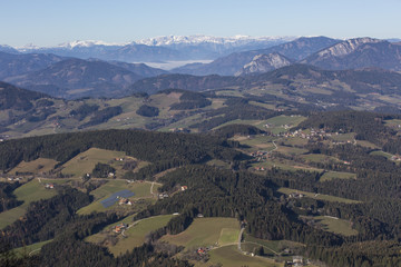 Fototapeta na wymiar Blick von Süden auf Hochschwab,Steiermark,Österreich