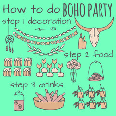 tribal party ideas in boho style