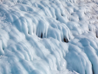 Fototapeta premium Icicles on the ice wall