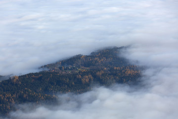 Nebelmeer über dem Grazer Becken, Steiermark