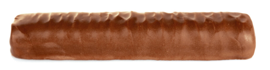 Tasty chocolate bar isolated on white background