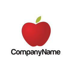 red apple vector logo icon