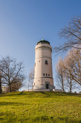 Basel, Stadt, Wasserturm, Aussichtsturm, historischer Turm, Spazierweg, Wintertag, Wintersonne, Schweiz