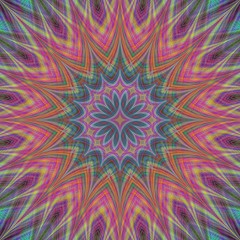 Glowing abstract star fractal design