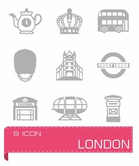 Vector London icon set