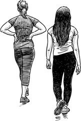 female students in the sports classes