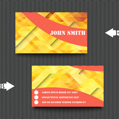 Business card template with abstract background.