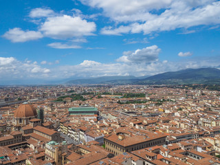 Fototapeta na wymiar View of the Cathedral Santa Maria del Fiore in Florence