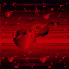 Abstract background violin