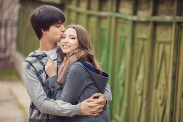 Young couple in a city