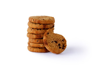 Many Yummy Cream Cookies for the best healthy foods and quick easy food composition are on the Earth tone scene. Dessert Concept.