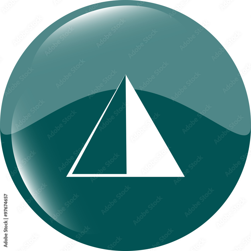 Aufkleber abstract triangle web buttons, web icon isolated on white vector illustration