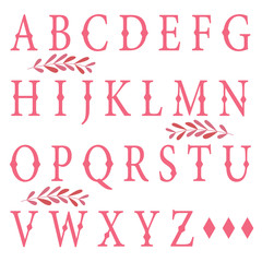 French style vintage label font.