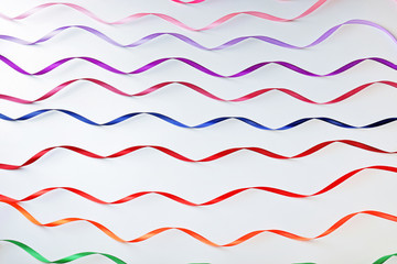 Color ribbons, isolated on white