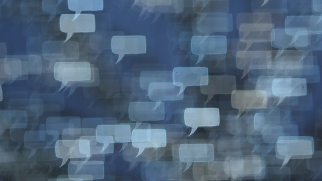 glimmering dialog signs, discussion
