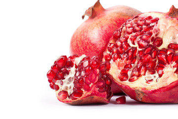 Ripe pomegranate fruit .