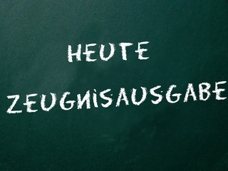 Obraz premium Zeugnisausgabe