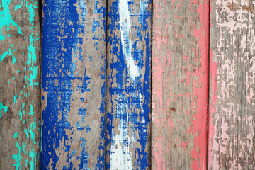 grunge colorful wooden panel as background
