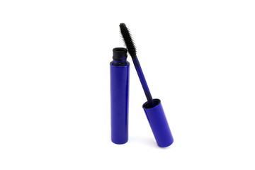 Mascara in blue tube